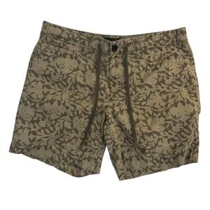 Lauren Ralph Lauren Jeans Co. Floral Drawstring 6.5" Shorts Green Womens Size 10